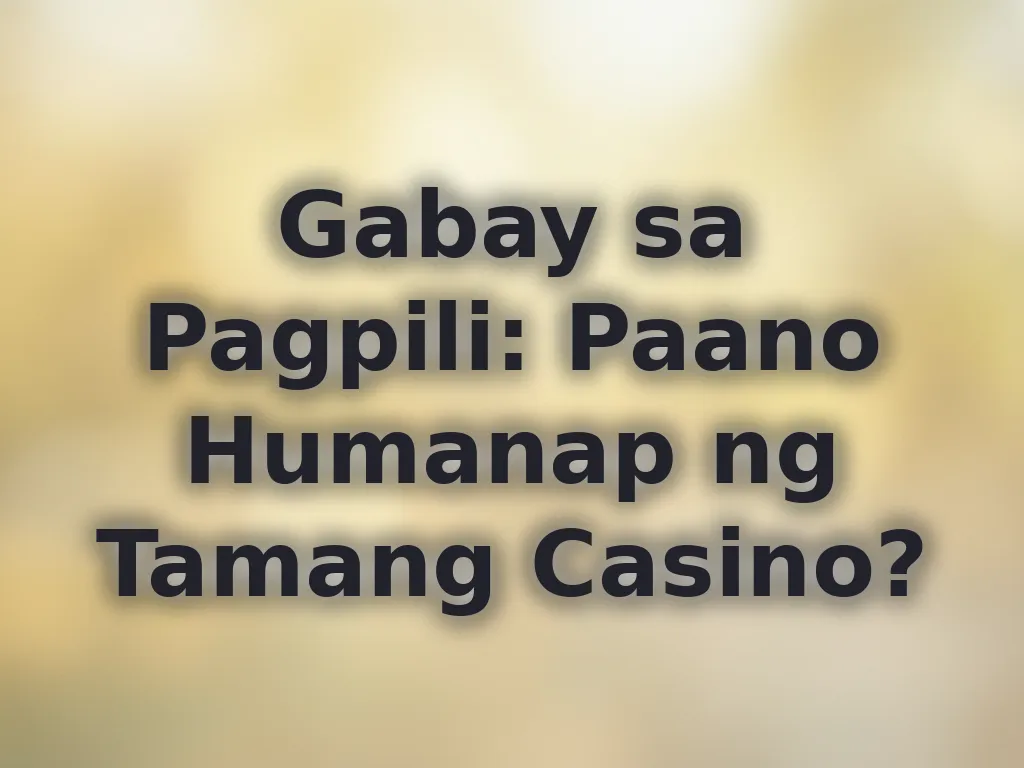 Gabay sa Pagpili