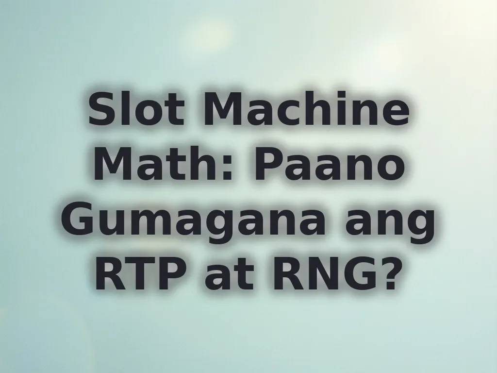 Slot Machine Math